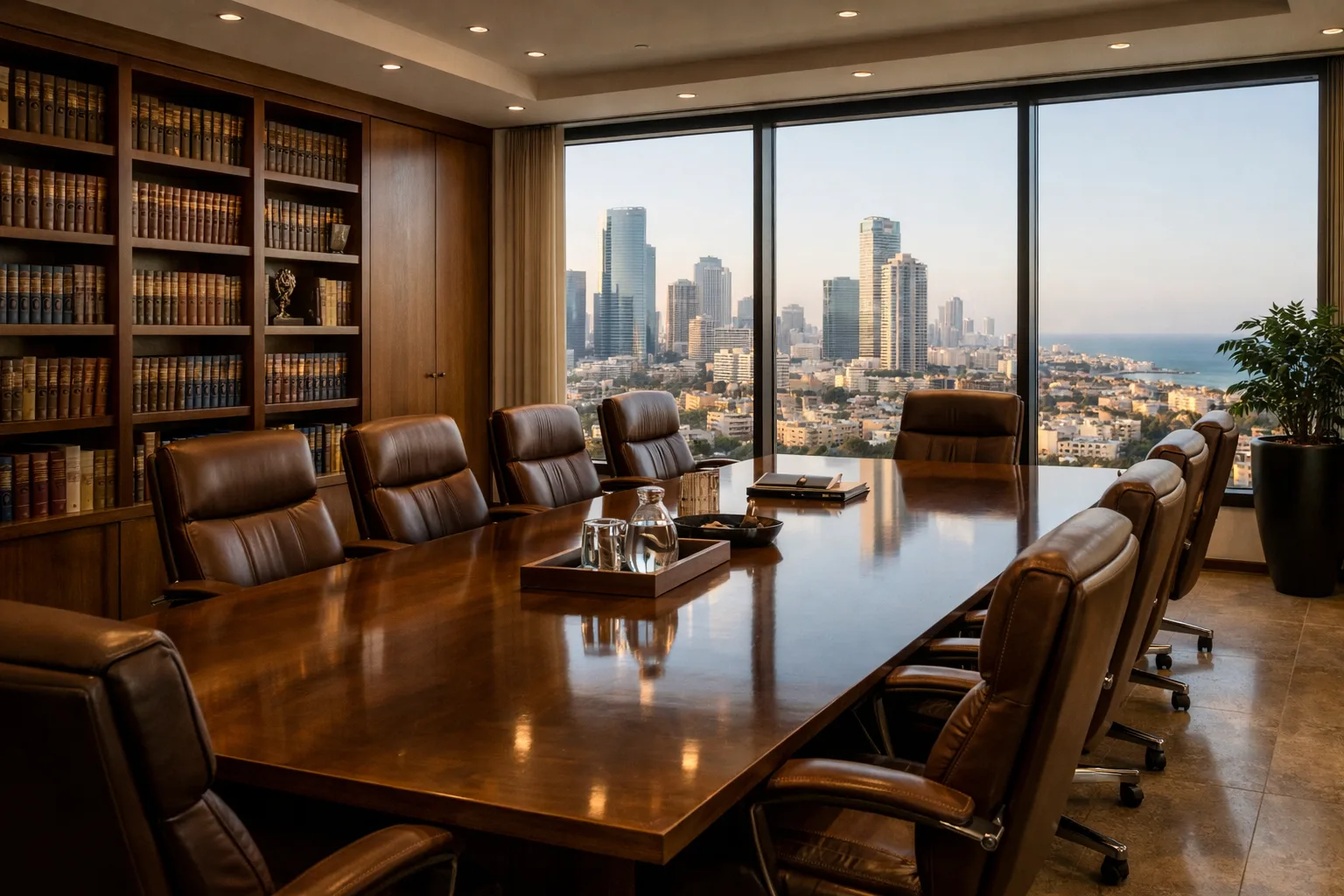 חדר ישיבות במשרד עורך דין