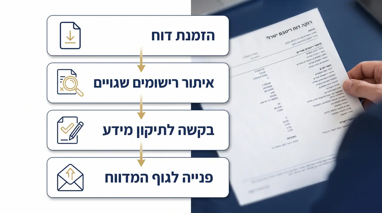 חיים אחרי חדלות פירעון: מדריך מקיף לשיקום כלכלי 3 תיקון טעויות בדוח נתוני האשראי אחרי צו הפטר